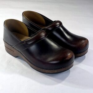 Dansko Professional Clogs Wmns 40/9.5-10 Brown Oiled Leather Work Comfort Nurse